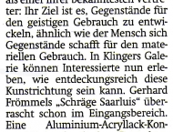 Konkrete Spektrale - Sächsische Zeitung (SZ) Radeberg vom 22.09.2012