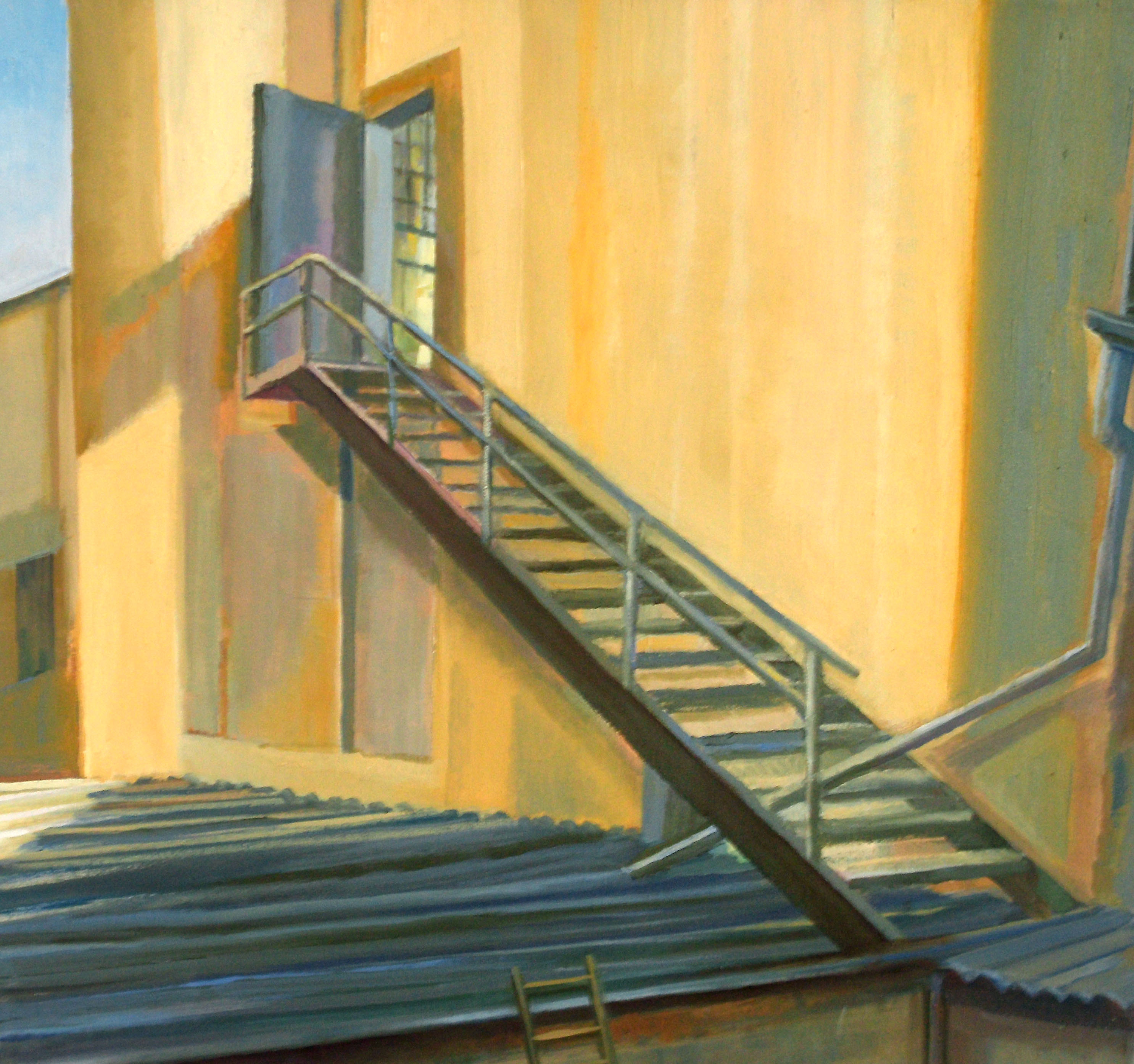 Almut Zielonka - Die Eisentreppe (II) | Öl auf Baumwolle | 1998/2012